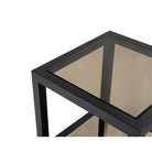Mali Side Table Antique Bronze & Tinted Glass Top by Liang & Eimil
