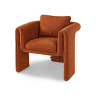 Bloom Lander Rust Chenille Fabric Occasional Chair by Liang & Eimil