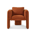 Bloom Lander Rust Chenille Fabric Occasional Chair by Liang & Eimil