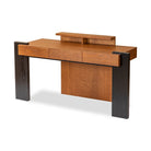 Bugano Brown & Black Ash Wood Desk by Liang & Eimil