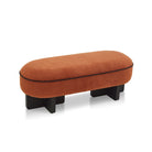 Larson Lander Chenille Rust Fabric Long Bench Seat by Liang & Eimil