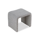 Mahak Low Foot Stool Emporio Pattern Fabric Upholstery by Liang & Eimil