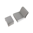 Mahak Low Foot Stool Emporio Pattern Fabric Upholstery by Liang & Eimil