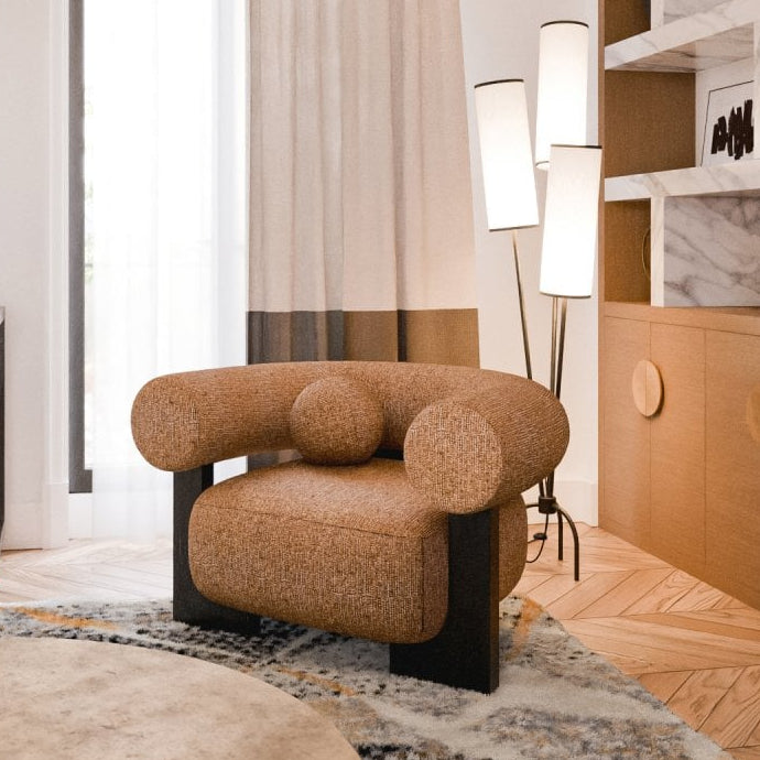 Epic Bari Amber Fabric Occasional Chair (Crib 5) by Liang & Eimil