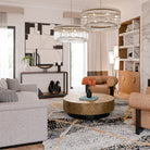 Aldo Coffee Table Matt Black Base & Aris Hairline Bronze Top by Liang & Eimil