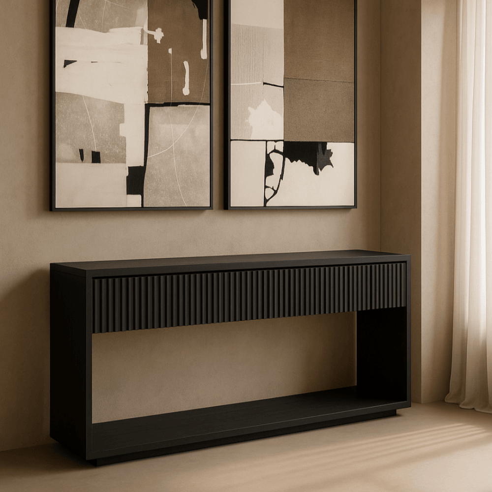 Costine Black Console Table – Decorum Interiors