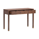 Alcudia Dressing Table Dark Brown Oak & Antique Brass by Liang & Eimil