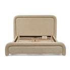 Capela King Size Bed Frame Sand Bareta Fabric Upholstery by Liang & Eimil