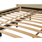 Capela King Size Bed Frame Sand Bareta Fabric Upholstery by Liang & Eimil