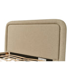 Capela King Size Bed Frame Sand Bareta Fabric Upholstery by Liang & Eimil