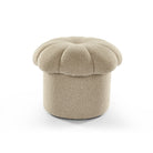 Capela Foot Stool Sand Lis Fabric Upholstery by Liang & Eimil