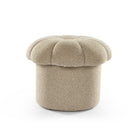 Capela Foot Stool Sand Lis Fabric Upholstery by Liang & Eimil