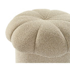 Capela Foot Stool Sand Lis Fabric Upholstery by Liang & Eimil