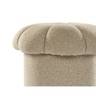 Capela Foot Stool Sand Lis Fabric Upholstery by Liang & Eimil