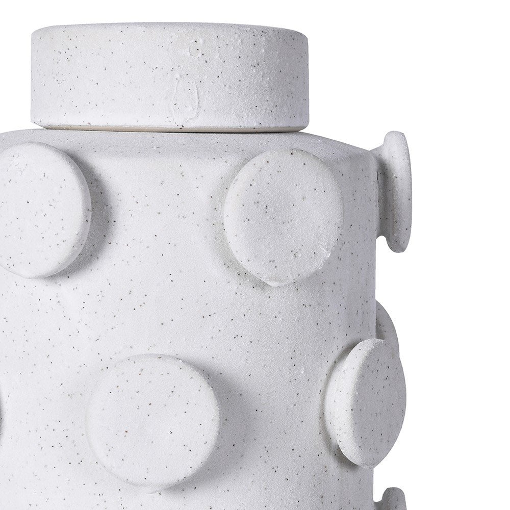 Large Ceramic Circles Lidded Jar by Kensington