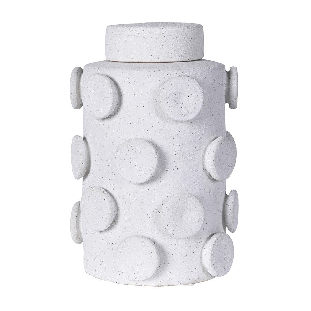 Small Ceramic Circles Lidded Jar by Kensington