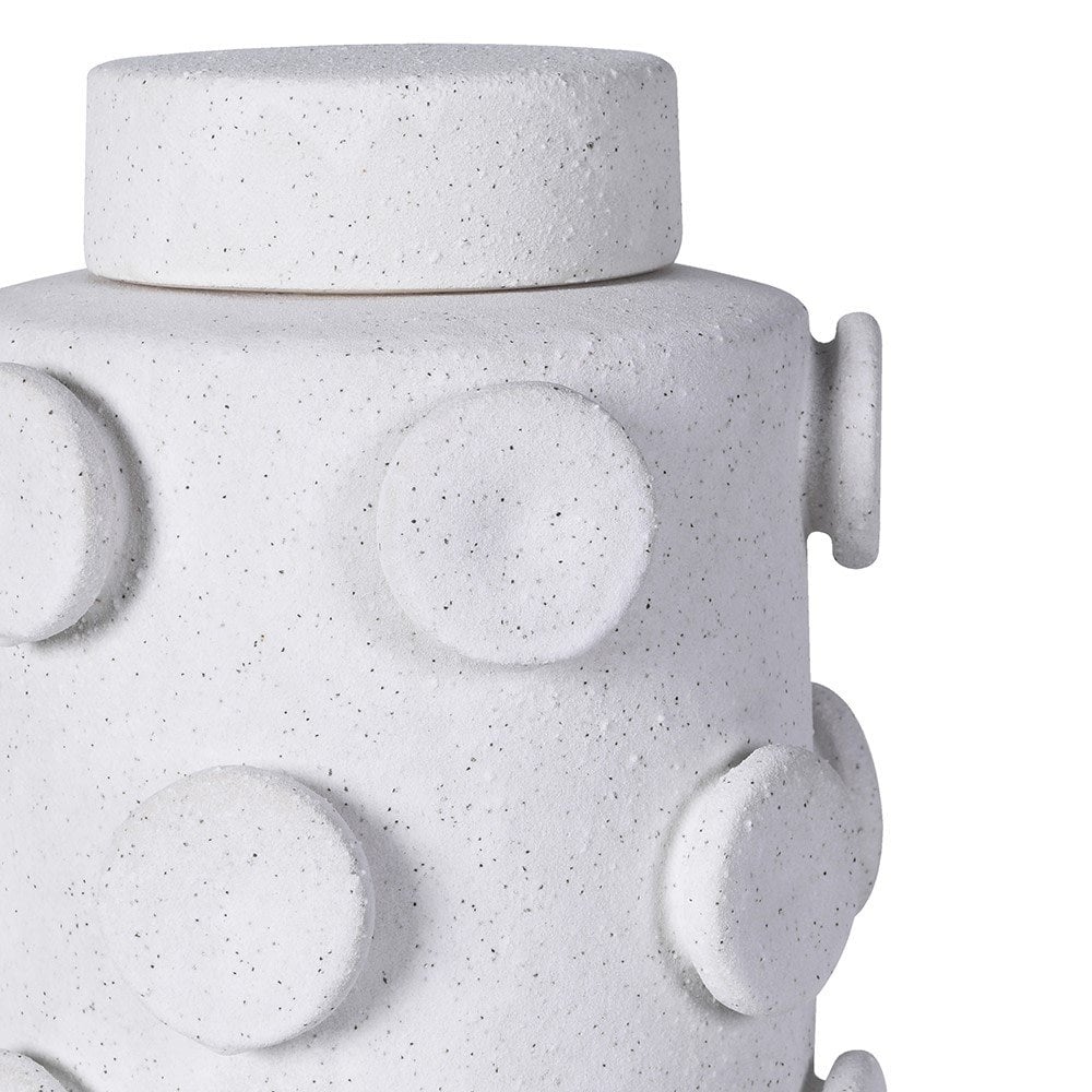 Small Ceramic Circles Lidded Jar by Kensington