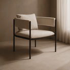 Envie Grey Beige Fabric Lounge Chair by Tommy Franks