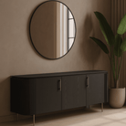Lantine Black Oak & Brass Buffet by Tommy Franks