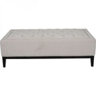 Theodore Buttoned XL Ivory Ottoman by Libra Interiors