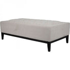 Theodore Buttoned XL Ivory Ottoman by Libra Interiors