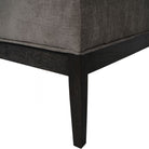 Theodore Warm Grey Buttoned XL Ottoman by Libra Interiors