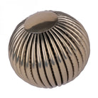 Harris Antique Brass Ribbed Decorative Ball Small by Libra Interiors