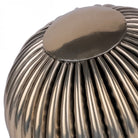 Harris Antique Brass Ribbed Decorative Ball Small by Libra Interiors
