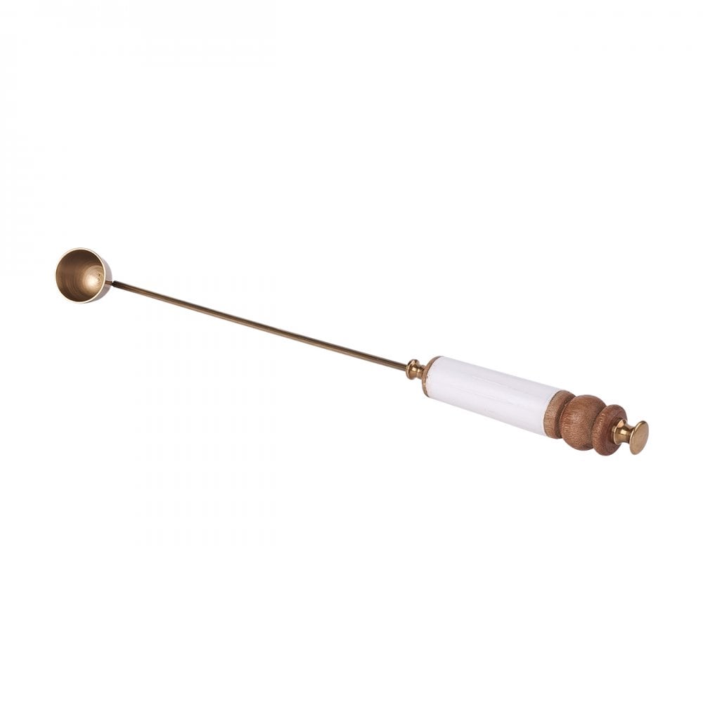 Harris Antique Brass Candle Snuffer with Bone Inlay Handle by Libra Interiors