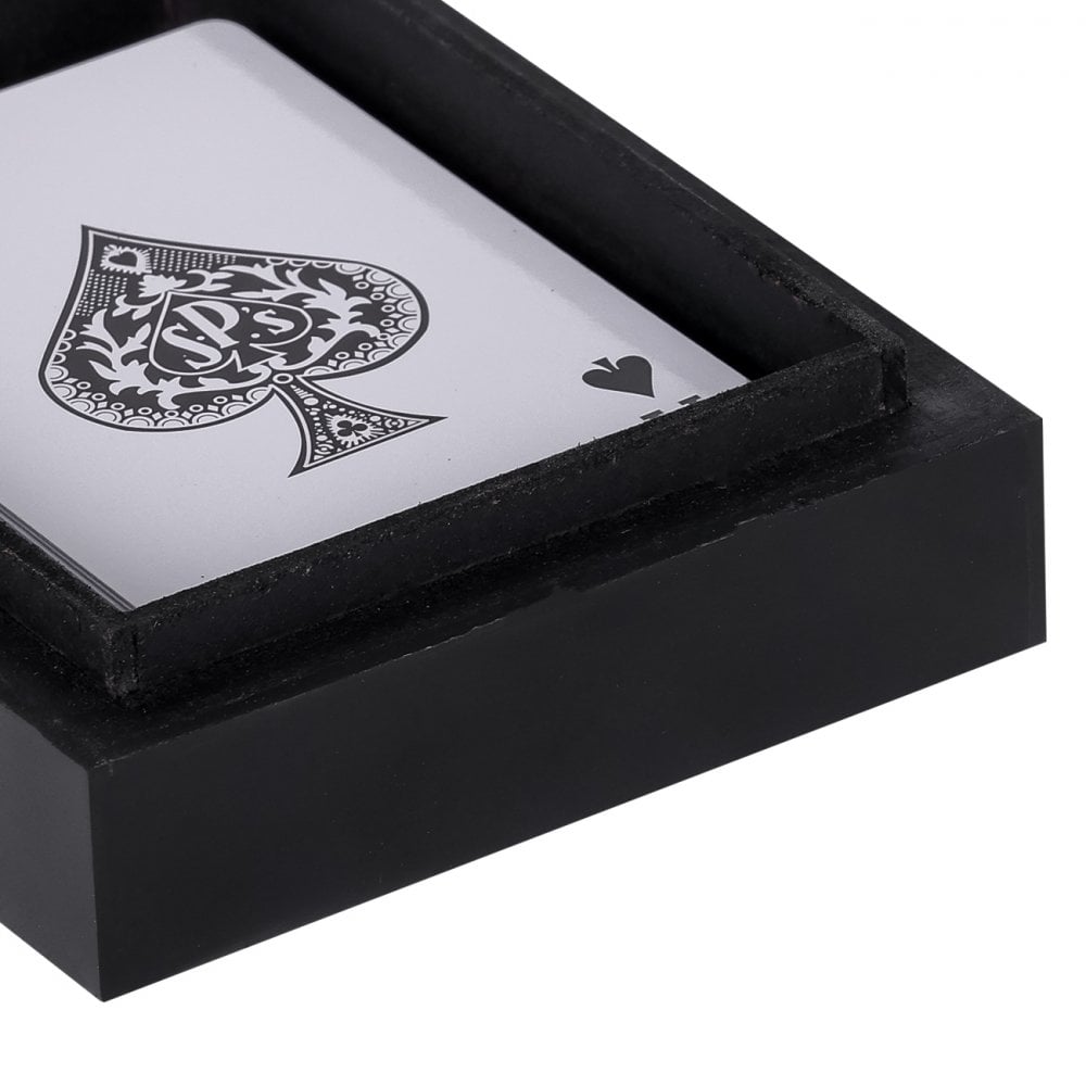 Chollerford Black and Gold Inlay Card Box by Libra Interiors