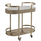 Belvedere Aged Gold Drinks Trolley by Libra Interiors