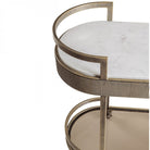 Belvedere Aged Gold Drinks Trolley by Libra Interiors
