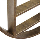 Belvedere Aged Gold Shelving Mirror Large by Libra Interiors