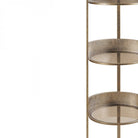 Belvedere Aged Gold Round Shelving Unit by Libra Interiors
