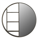 Belvedere Black Shelving Mirror Small by Libra Interiors