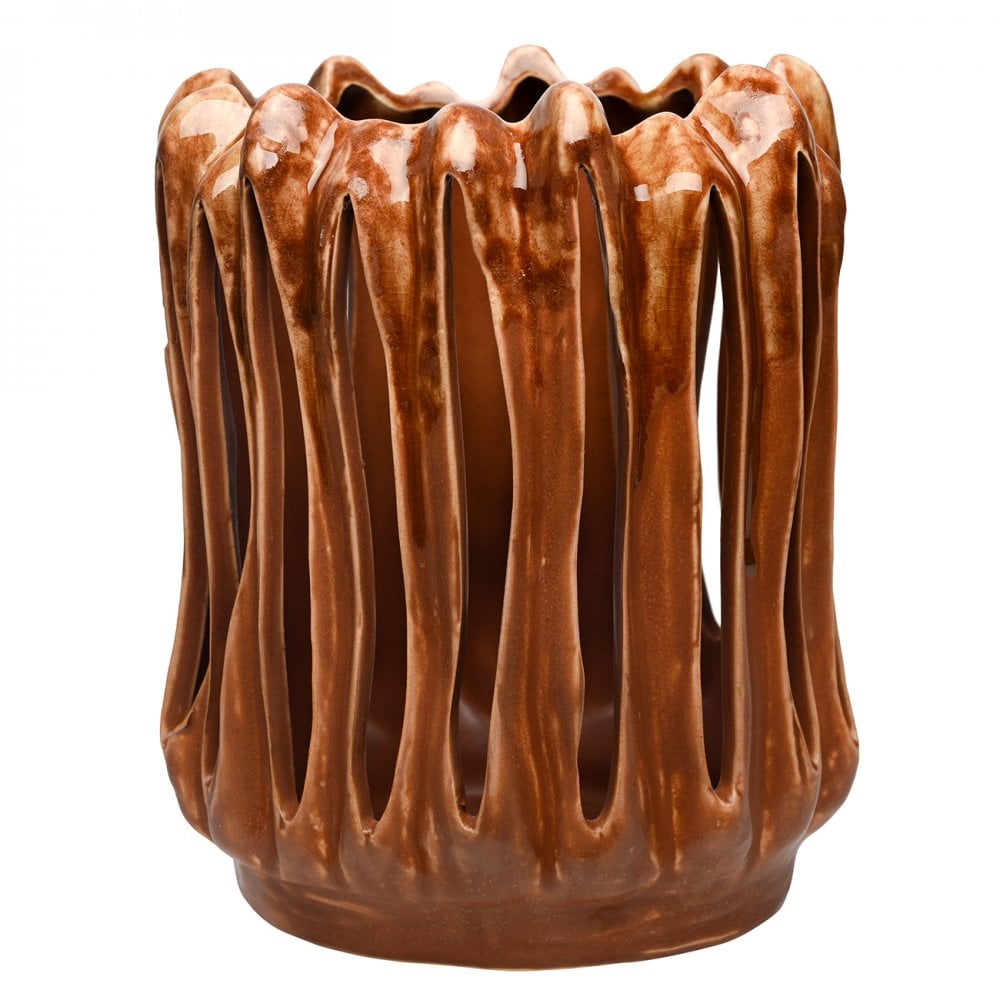 Denton Reactive Glaze Candleholder by Libra Interiors