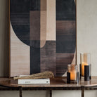 Belvedere Black Ribbed Hurricane - Large by Libra Interiors