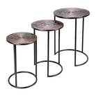 Tambora Metal Side Tables Set of 3 by Libra Interiors