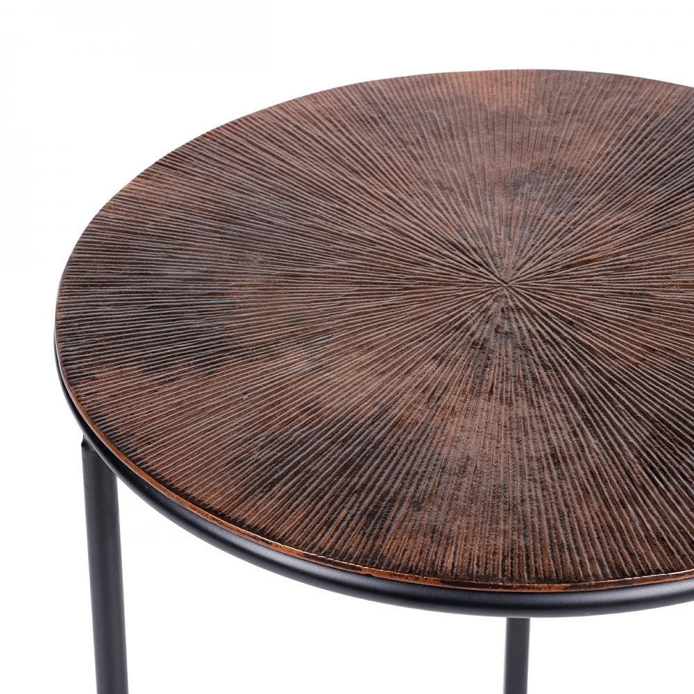 Tambora Metal Side Tables Set of 3 by Libra Interiors