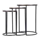 Tambora Metal Side Tables Set of 3 by Libra Interiors