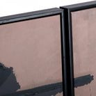 Hand Finished Impasto Brushstrokes Taupe Set of 2 Framed Canvas Wall Art by Libra Interiors
