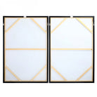 Hand Finished Impasto Brushstrokes Taupe Set of 2 Framed Canvas Wall Art by Libra Interiors