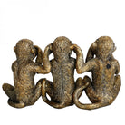 Three Antique Gold Wise Monkeys by Libra Interiors