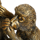 Three Antique Gold Wise Monkeys by Libra Interiors