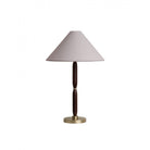 Paloma Satin Brass Table Lamp Smoked Oak by Heathfield & Co