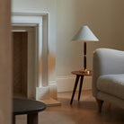 Paloma Satin Brass Table Lamp Smoked Oak by Heathfield & Co