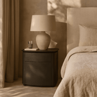 Blade Smoke Oak Bedside Table by Tommy Franks