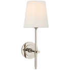 Bryant Polished Nickel Wall Light with Linen Shade by Visual Comfort & Co