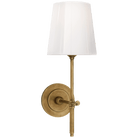 Bryant Antique Brass Wall Light with White Glass Shade by Visual Comfort & Co