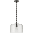 Katie Bronze Pendant Ceiling Light with Seeded Glass Dome Shade by Visual Comfort & Co